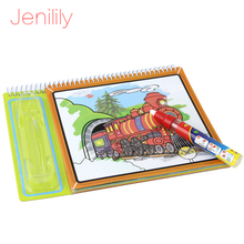 Многоразовые раскраски для детей, волшебная водяная книга для рисования с ручкой, автомобильная живопись, доска для рисования, обучающие игрушки 2024 - купить недорого