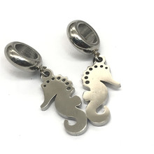 316l Stainless steel Seahorse Dangle Charms Beads European 5mm Big Hole Pendant for Jewelry Making Wholesale 2024 - buy cheap