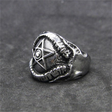 Rany&Roy Newest Pentagram Ring 316L Stainless Steel Jewelry Fashion Biker Style Men Boys Ring 2024 - buy cheap