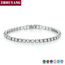 ZHOUYANG Tennis Bracelet For Women Luxury Multicolor Optional CZ Crystal Rose Gold Silver Color Party Gift Fashion Jewelry KC139 2024 - buy cheap