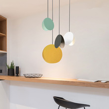 Creative shell dining table pendant lamp Nordic modern minimalist entrance balcony cafe iron bedside pendant lights 2024 - buy cheap