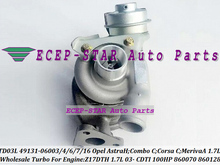 Frete grátis turbo para opel, td03l 49131-06004 49131-06007 49131-06016 860147, para astra h, combo c, corsa c, meriva, cdti, z17dth, 897300 l 2024 - compre barato