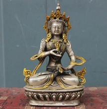 Estátua do budismo vajradara, deusa vajrabava do budismo do tibet tantra em prata e dourado 2024 - compre barato
