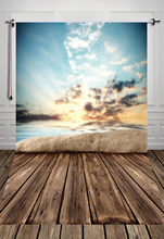 5x7ft seaside Photography Backdrop Wood Floor Custom Photo Prop backgrounds D-1956 2024 - buy cheap