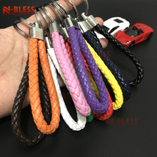 Leather Rope Woven Keychain Key Holder Key Cover Auto Keyring Gifts  for Women Men Car Key Strap Key Rings for Office Home Use 2024 - buy cheap
