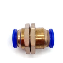 1PCS Straight Type Pneumatic Screw Thread Quick Connectors Fitting PM 4MM-16MM Hose Tube One Touch Push Into Gas Fittings Copper 2024 - buy cheap