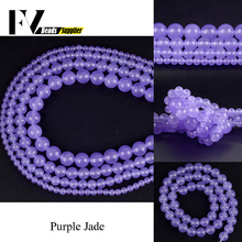 Contas redondas roxo jade 4 6 8 10 12mm, para artesanato faça você mesmo joias pulseiras acessórios 2024 - compre barato