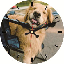 Lovely Dog Wall Clock,Modern Style Modern Wooden Cardboard Clock,Round Wall Clock for Home Decor Living Room 6-16 inch 2024 - buy cheap