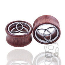 Trendy Wood Copper Ear Plugs Men Women Ear Plug Piercing Body Jewelry Tunnels Ear Plugs Expanders 2024 - buy cheap