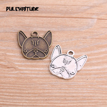 8PCS 23*23mm New Product Two Color Lovely Dog Charms Animal Pendant Jewelry Metal Alloy Jewelry Marking 2024 - buy cheap