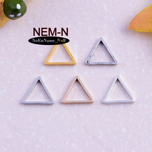 NEM-N 20pcs 8*1mm gold color Geometric triangles Mysterious graphics Brass ring Charm Pendant Jewelry Components Findings Making 2024 - buy cheap
