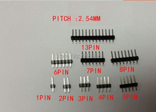 Free shipping 100pcs 1X8PIN PIN HEADER PITCH 2.54mm V/T TYPE length 11.5mm 2024 - buy cheap