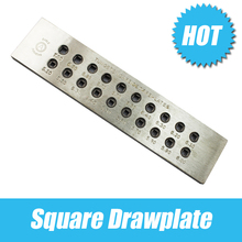 Free shipping Jewelry making tools,Square Tungsten carbide drawplate hole size MAX 7.0MM, hole number 20 goldsmith 2024 - buy cheap