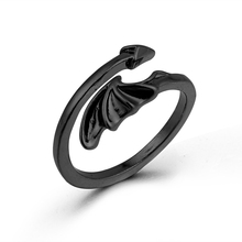 Геометрическое Открытое кольцо черного дьявола в стиле панк, 1 шт., для женщин и мужчин, простое персональное кольцо со стрелой и перьями, кольцо для влюбленных, ювелирные изделия, Анильо 2024 - купить недорого