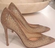 Moraima Snc Crystal Embellished High Heel Shoes Sexy Pointed Toe Wedding Heels Woman Shallow Slip on Rhinestones Dress Pumps 2024 - buy cheap