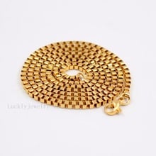 GNAYY 10pcs/ Lot Mens Women  Jewelry stainless steel Gold 2mm 2.4mm Fashion box  chain necklace 18''-32'' wholesale 2024 - buy cheap