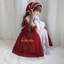 Halloween Cosplay Costume For Women Long Sleeve Lolita Anime Adult Sweet Dress College School Cute Girls Red Lolita Maid Clothes 2024 - buy cheap