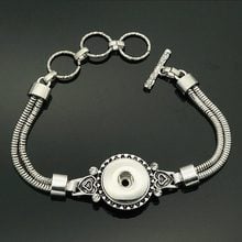 Fashion Charming pattern hearts snap bracelet fit 18MM snap buttons jewelry wholesale SG0207 2024 - buy cheap