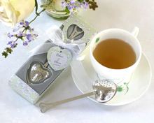 wedding favor 45pcs/lot "Tea Time" Heart Tea Infuser in Elegant White Gift Box 2024 - buy cheap