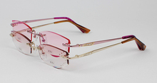 Gafas luxo puro titânio comercial homens senhoras óculos quadro de corte diamante para bordas decorações óculos ópticos 2024 - compre barato