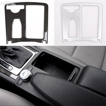 ABS Carbon fiber/chrome Style For Mercedes Benz C class W204 2008-13 Car Cup Holder Armrest Box Cover Frame Trim Sticker LHD 2024 - buy cheap