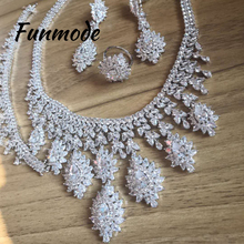 Funmode Luxury Bridal Wedding Jewelry Sets AAA CZ Classic Design Women 4pc Set Engagement Ceremony Bijoux Femme F011K 2024 - buy cheap