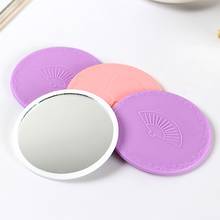 7cm/2.76in Creative Cartoon Embossed Round Mini Pocket Makeup Mirror Single Side Compact Cosmetic Tool Travel Portable 2024 - buy cheap