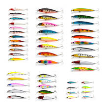 Hot 48pcs/lot fishing lure Set Mixed 6 models fishing tackle 43 color Minnow lure Crank Lures Mix fishing bait 2024 - buy cheap
