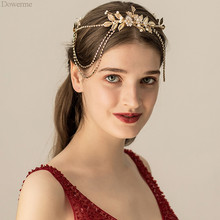 Tiara de casamento artesanal dourada strass feminino coroa de baile acessórios para cabelo 2024 - compre barato