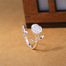 Anéis de abertura personalizáveis para mulheres, anéis de abertura retrô tailandês de prata doce e doce em prata esterlina 925 2024 - compre barato