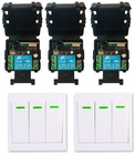Mini receptor de relé de controle remoto sem fio dc12v 24v 1ch 10a rf interruptor de controle remoto + 86 painel de parede, transmissor remoto 315/433.92 mhz - compare preços