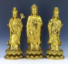 SCY 1024+++Pure copper, Avalokiteshvara and Amitabha, to the Bodhisattva, the western three sacred Buddha ornaments 2024 - buy cheap