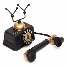 Estátua de telefone rotativa antiga, estatueta de telefone engraçada, modelo de decoração vintage, 1 peça 2024 - compre barato
