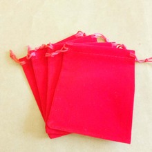 Bolsas de veludo vermelhas para presentes, 50 peças 7x9 10x12cm, sacos de joias, bolsa de presentes, casamento, cordão, mochila de exibição de jóias de presente, diy 2024 - compre barato
