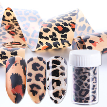 1 Roll Animal Decals Nail Foils Stickers Shimmer Leopard Print Starry Paper Polish Transfer Adhesive Nail Decorations BE730 2024 - buy cheap