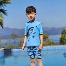 Children Swimsuits for Kids Boys Two Pieces Swimwear Beach Swimming Trunks Clothing Toddler Bathing Swimsuits 2024 - buy cheap