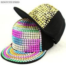 2019 Summer New Punk Style metal sequins rivet Hip hop Cap Baseball Caps Fashion Baseball Caps Snapback Hats Parent-child Caps 2024 - buy cheap