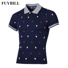 Fuy Bill Summer New Fashion Brand Polo Mens Printed POLO Shirts Cotton Short Sleeve Polo Casual Stand Collar Polo Shirt for Male 2024 - buy cheap