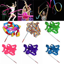 4M Art Gymnastic Ballet Streamer Twirling Rod Stick For Gym Training Professional Gym Ribbons Dance Ribbon Rhythmic 2024 - buy cheap