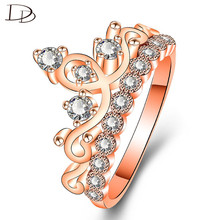 Кольца DODO в виде короны принцессы для женщин, кольца цвета розового золота с цирконом класса ААА для вечеринок, роскошные модные ювелирные украшения, женские кольца, оптовая продажа Dm116 2024 - купить недорого