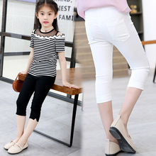 Girl Capri Pants Summer Girl Skinny Casual Pant Children Pencil Pant Skinny Leggings for Girls Kids Calf-length Pants 3-12 Years 2024 - buy cheap