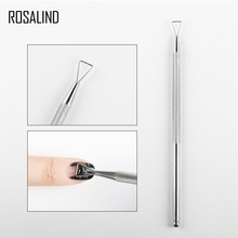 ROSALIND Толкатель для кутикулы для снятия лака гель из нержавеющей стали для маникюра липкий слой для дизайна ногтей инструмент для УФ-гель-лака 2024 - купить недорого