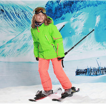 Roupa de esqui infantil à prova de vento,-20-30 graus, roupa para áreas externas, ski, 5000ski, calça, neve, meninos, meninas 2024 - compre barato