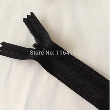 Comprimento 50 cm almofada com zíper de nylon com zíper Invisível para Costura de vestuário acessórios 10 pcs Preto 2024 - compre barato
