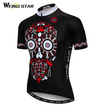 Weimostar Skull Cycling Jersey Men 2018 pro team Downhill Bike Jersey MTB Bicycle Shirt Maillot Ciclismo Summer Cycling Clothing 2024 - buy cheap