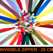 Invisible zippers/No3 25cm length/Sewing materials/Garment accessories/High intensity dress,pillow,cushion zipper/50pcs/lot 2024 - buy cheap