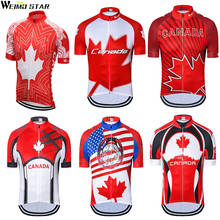Canada Style Weimostar men Pro Team cycling jersey cycling clothing Bicycle clothes Bike Jersey Ropa Ciclismo Tops 2024 - buy cheap