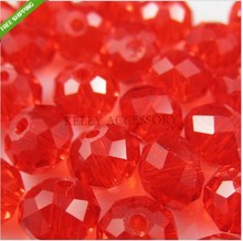 Wholesale High Quality 350pcs/lot Red 8MM Faceted Rondelle Crystal Glass Loose Spacer Beads Fit Jewelry DIY Making 2024 - buy cheap