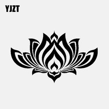 YJZT 16CM*9.5CM Lotus Buddhism Car Sticker Funny Vinyl Decal Black/Silver C3-1538 2024 - buy cheap