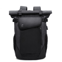 Mochila masculina em nylon, mochila multifuncional fashion com grande capacidade de nylon 2024 - compre barato